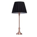 Tischleuchte Elegance antique copper color/ metal black fabric lampshade 1*40W E27