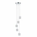SEARCHLIGHT ICE CUBE LED HÃ¤ngeleuchte 5 FLAMMIGER MULTI-Tropfen, Chrom