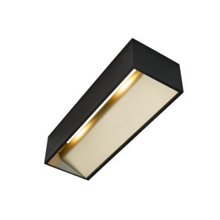 SLV LOGS IN L Indoor LED Wandaufbauleuchte schwarz/gold 2000-3000K DIM-TO-WARM