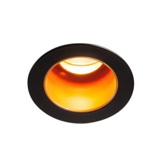 SLV HORN MEDI DL, LED Indoor Deckeneinbauleuchte, schwarz/gold, 2700K, 15°