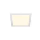 SLV SENSER 24 Indoor LED Deckeneinbauleuchte eckig weiß