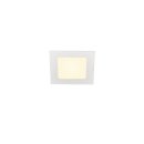 SLV SENSER 12 Indoor LED Deckeneinbauleuchte eckig weiß