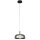 Searchlight FRISBEE 1LT LED Pendelleuchte, MATT Schwarz mit rauch Glas