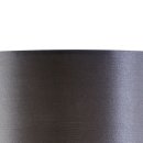 Searchlight CHEVRON 1LT Tischleuchte mit Grau DRUM schirm und rauch RIBBED Glas BASE