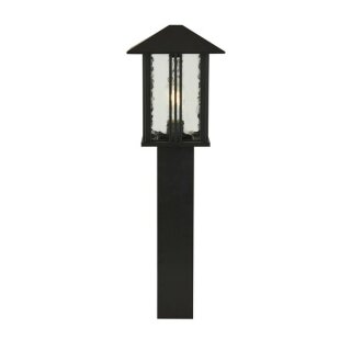 Searchlight Venice Outdoor Post - Black Metal With Water Glass, IP44