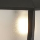 Searchlight SEATTLE AUSSENLAMPE WANDLAMPE  Schwarz mit Durchsichtig Gefrostet Acryl