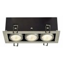 SLV KADUX LED DL Set, alu-brushed, 3x9W, 38°, 3000K, inkl. Treiber