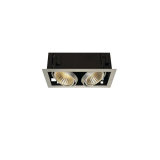 SLV KADUX LED DL Set, alu-brushed, 2x24W, 30°, 3000K, inkl. Treiber