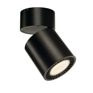 SLV SUPROS CL Indoor LED Deckenaufbauleuchte, rund, schwarz, 3000K, 60Â° Reflektor, CRI90, 3380lm