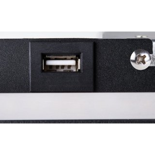 SLV SOMNILA SPOT Indoor LED Wandaufbauleuchte 3000K schwarz Version links inkl. USB Anschluss