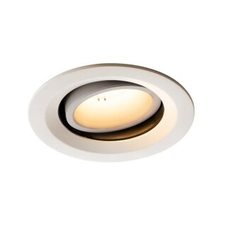 SLV NUMINOS DL M, Indoor LED Deckeneinbauleuchte weiÃŸ/weiÃŸ 3000K 55Â° kardanisch dreh- und schwenkbar