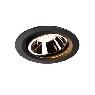 SLV NUMINOS DL L, Indoor LED Deckeneinbauleuchte schwarz/chrom 2700K 55° kardanisch dreh- und schwenkbar