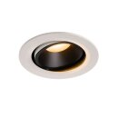 SLV NUMINOS DL L, Indoor LED Deckeneinbauleuchte weiß/schwarz 2700K 20° kardanisch dreh- und schwenkbar