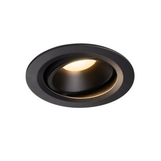 SLV NUMINOS DL L, Indoor LED Deckeneinbauleuchte schwarz/schwarz 3000K 40° kardanisch dreh- und schwenkbar