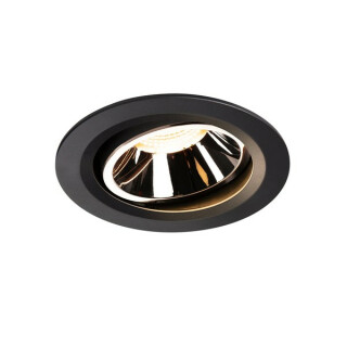 SLV NUMINOS DL L, Indoor LED Deckeneinbauleuchte schwarz/chrom 3000K 40° kardanisch dreh- und schwenkbar