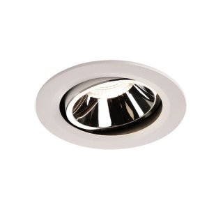 SLV NUMINOS DL L, Indoor LED Deckeneinbauleuchte weiß/chrom 4000K 40° kardanisch dreh- und schwenkbar