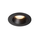 SLV NUMINOS DL S, Indoor LED Deckeneinbauleuchte schwarz/schwarz 3000K 20°