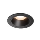 SLV NUMINOS DL L, Indoor LED Deckeneinbauleuchte schwarz/schwarz 3000K 55°