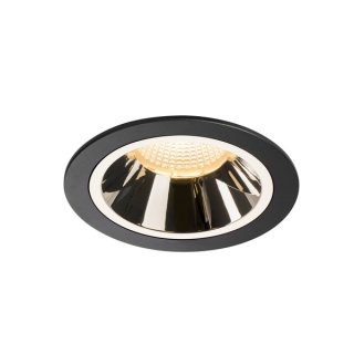 SLV NUMINOS DL L, Indoor LED Deckeneinbauleuchte schwarz/chrom 3000K 55°