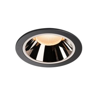 SLV NUMINOS DL XL, Indoor LED Deckeneinbauleuchte schwarz/chrom 2700K 20°