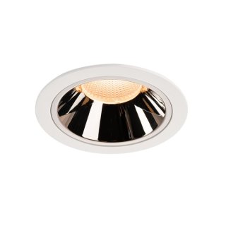 SLV NUMINOS DL XL, Indoor LED Deckeneinbauleuchte weiß/chrom 2700K 20°