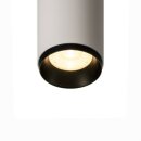 SLV NUMINOS CL PHASE S, Indoor LED Deckenaufbauleuchte weiß/schwarz 3000K 36°