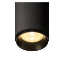 SLV NUMINOS SPOT PHASE M, Indoor LED Deckenleuchte schwarz/schwarz 3000K 60°