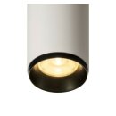 SLV NUMINOS SPOT DALI M, Indoor LED Deckenaufbauleuchte weiß/schwarz 3000K 60°