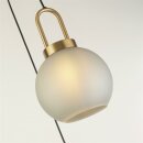 Searchlight Snowdrop 3Lt Ceiling Pendant - Brass & Acid Glass
