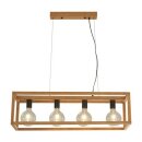 Searchlight SQUARE WOVEN BAMBOO Holz 4LT Pendelleuchte