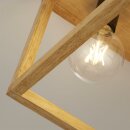 Searchlight SQUARE WOVEN BAMBOO Holz 4LT Deckenleuchte