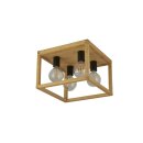 Searchlight SQUARE WOVEN BAMBOO Holz 4LT Deckenleuchte