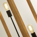 Searchlight Square 2Lt Floor Lamp - Wood & Metal