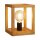 Searchlight Square Table Lamp - Wood & Black Metal