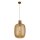 Barrel Ceiling Pendant - Satin Brass & Amber Glass
