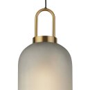 Searchlight Pipette Ceiling Pendant - Brass & Acid Glass