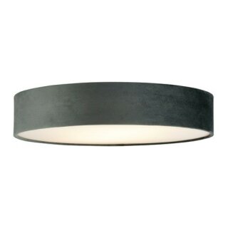 Searchlight Drum 2 3Lt Flush Ceiling Light - Grey Velvet Shade