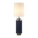Searchlight Flask Table Lamp - Navy Linen with Black...