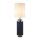 Searchlight Flask Table Lamp - Navy Linen with Black Nickel, White Shade