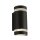 Sheffield LED 2Lt Outdoor Light-Black & Clear Diffuser, IP44